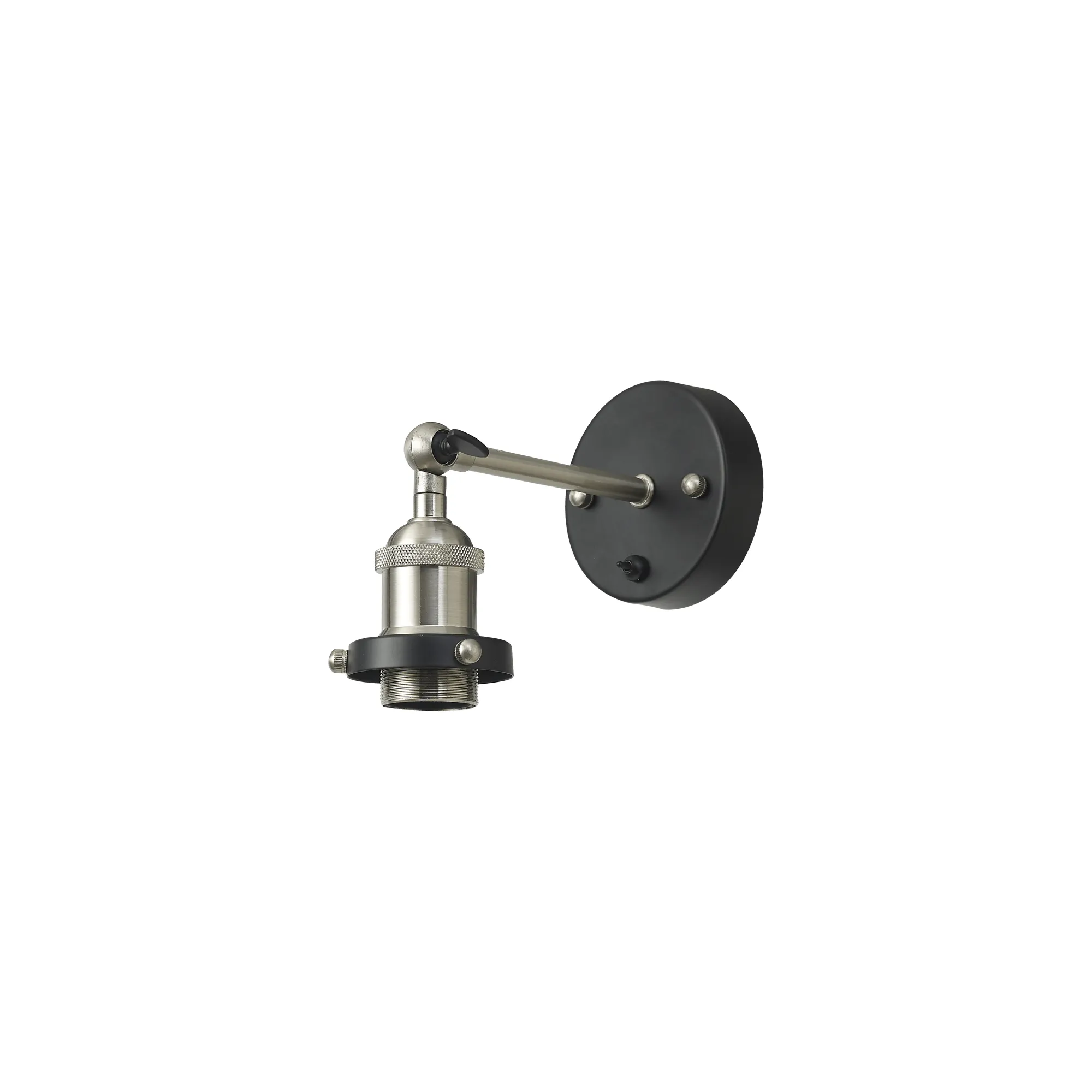 Walter-Satin Nickel Wall Lights Deco Armed Wall Lights